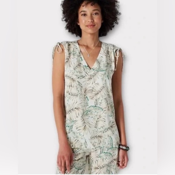 J. Jill Positano Shoulder Tie Sleeveless Blouse - Picture 1 of 9